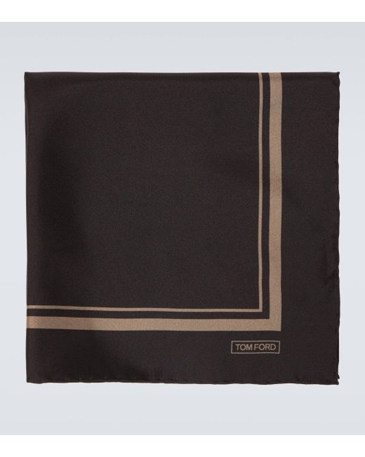 Mouchoir de poche en soie Tom Ford pour homme en coloris Black