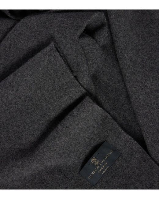 Brunello Cucinelli Gray Cashmere Scarf
