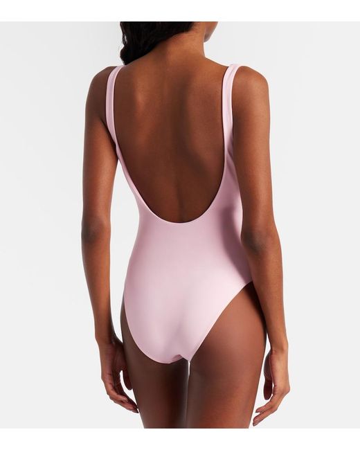 Versace Pink Logo Swimsuit