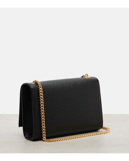 Saint Laurent Black Kate Monogram Small Leather Shoulder Bag