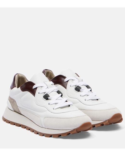 Brunello Cucinelli White Leather Sneakers