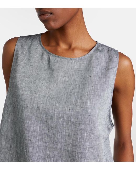 Asceno Gray Cali Linen Top