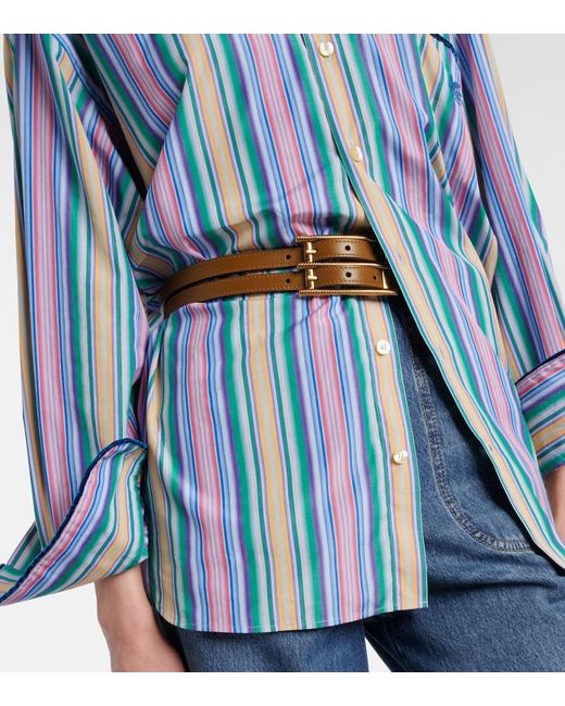 Etro Brown Reversible Leather Belt