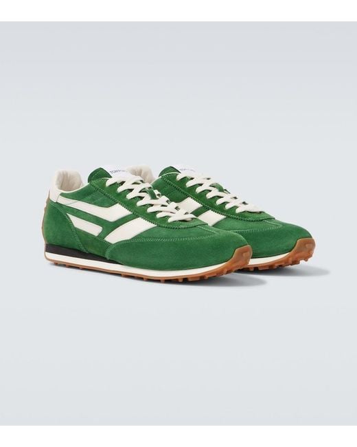 Tom Ford Green Mick Suede Sneakers for men