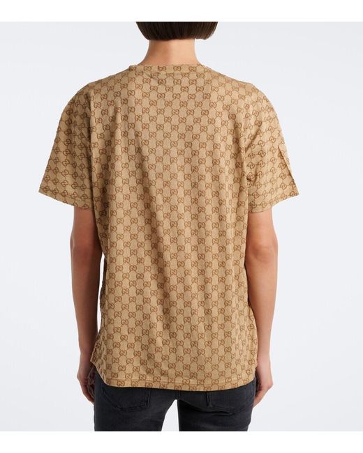 Gucci Natural Gg Cotton Jersey T-Shirt
