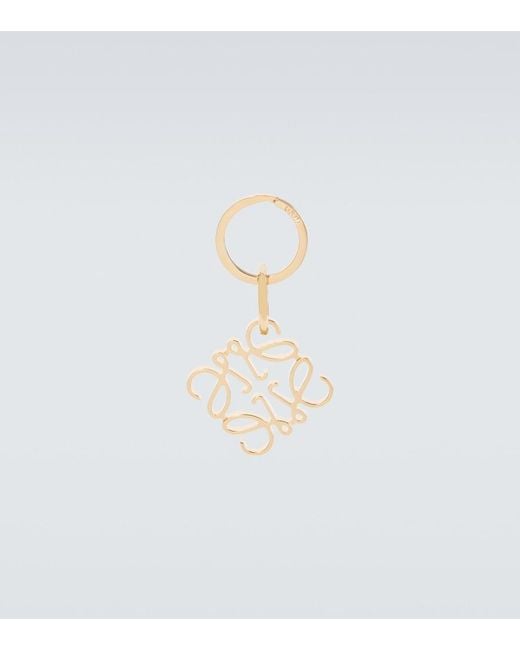 Loewe White Anagram Keychain for men