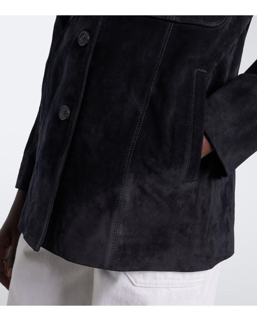 Nili Lotan Blue Dominic Suede Jacket