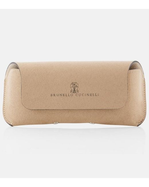 Brunello Cucinelli Natural Timeless Reflections Square Sunglasses