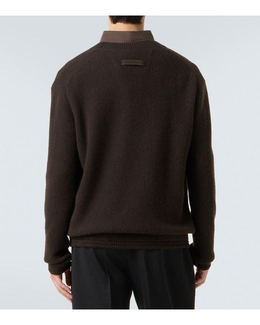 Zegna Black Cashmere Sweater for men