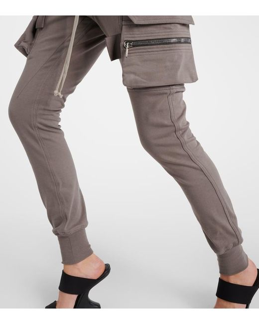 Pantaloni cargo skinny in cotone di Rick Owens in Natural