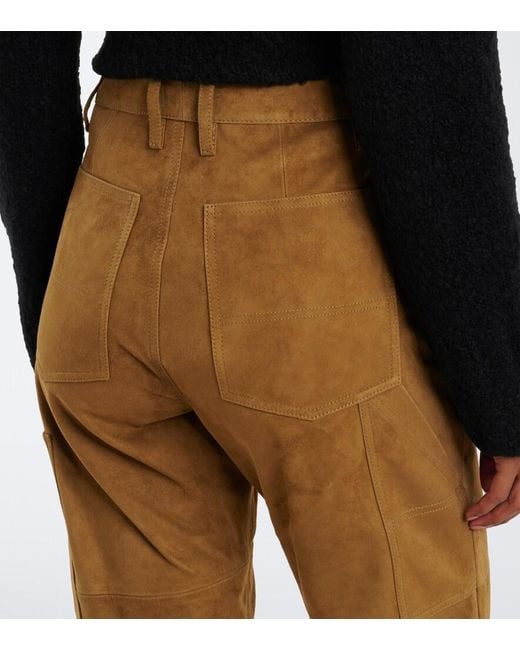 Altuzarra Natural Mills Suede Straight Pants