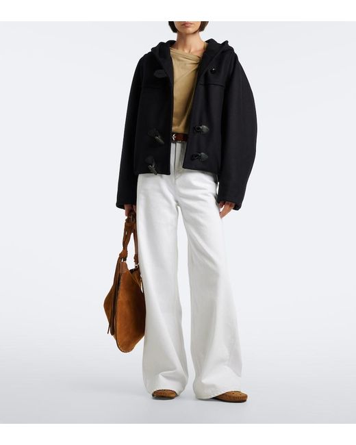 Isabel Marant Black Trixie Wool And Cashmere Hooded Jacket