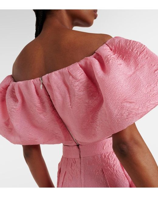 Rebecca Vallance Pink Zelie Crop Top