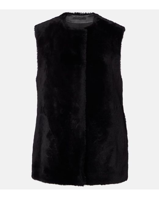 TOTEME Women's Black Shearling Vest