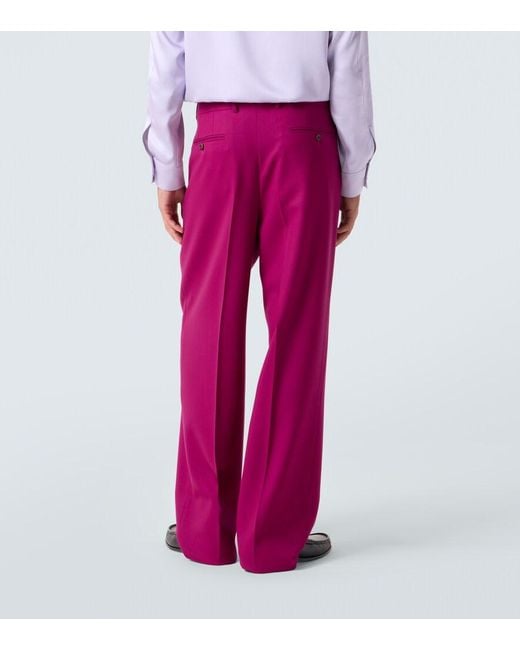 Tom Ford Pink Wool Twill Suit Pants for men