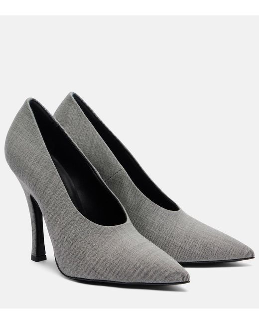 Magda Butrym Gray Twill Pumps