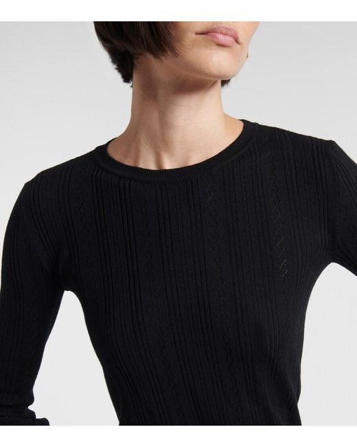Valentino Black Maglia Virgin Wool Sweater
