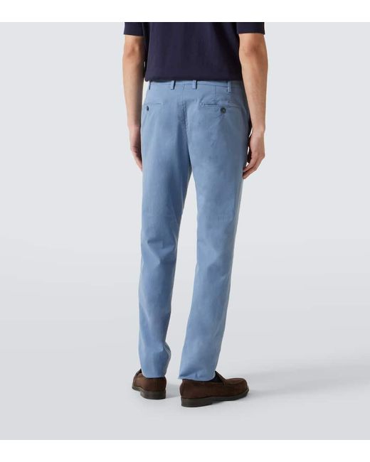 Canali Chinohose Aus Baumwoll-Twill in Blue für Herren