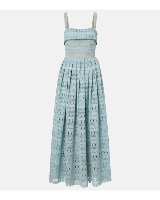 Elie Saab Blue Macrame Gown