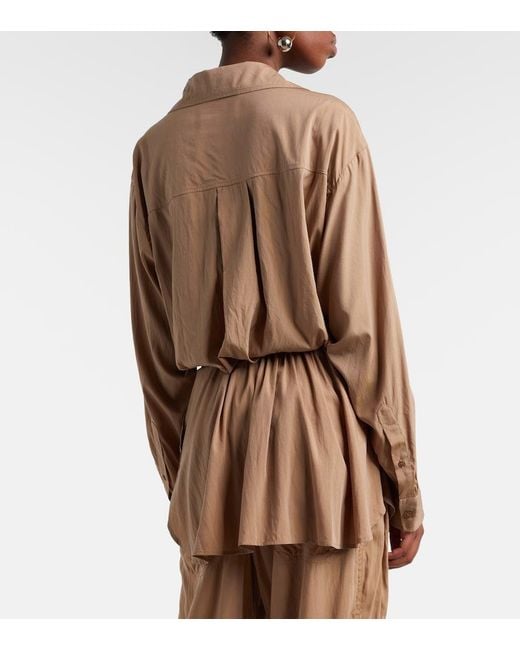 Isabel Marant Natural Keren Gathered Wrap Top