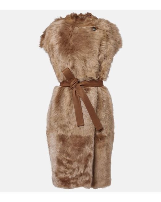 Yves Salomon Brown Wendbarer Mantel Aus Leder Und Shearling
