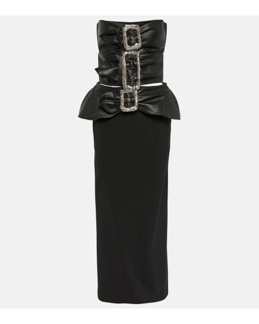 Robe longue noire à boucles à ardillon Jean Paul Gaultier en coloris Black