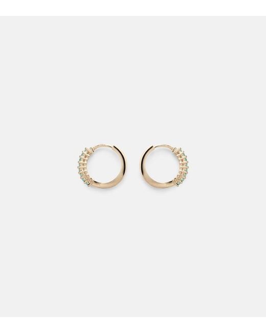 Mateo Metallic 14Kt Earrings With Emeralds