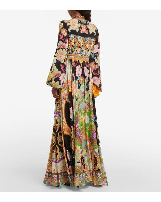 Camilla Metallic Printed Maxi Dress