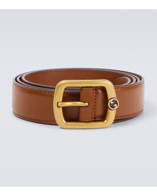Gucci Leather Belt in Brown for Men Lyst UK