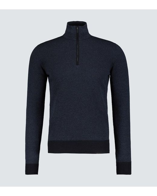 Loro Piana Pullover Mezzocollo Roadster Aus Kaschmir in Blue für Herren