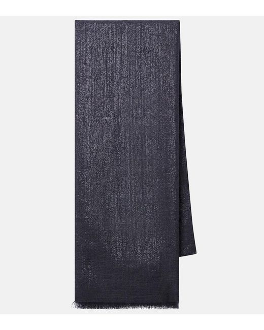 Echarpe En Cachemire Et Soie Melanges Brunello Cucinelli en coloris Blue