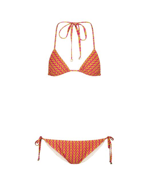 Valentino Orange Exklusiv bei Mytheresa – Bedruckter Triangel-Bikini