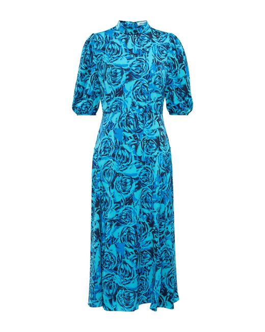 Diane von Furstenberg Nella Crepe Midi Dress in Blue | Lyst