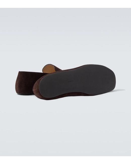 The Row Brown Suede Loafers for men