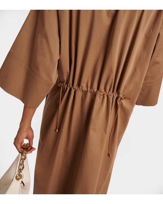 Max Mara Brown Eulalia Cotton-blend Shirt Dress