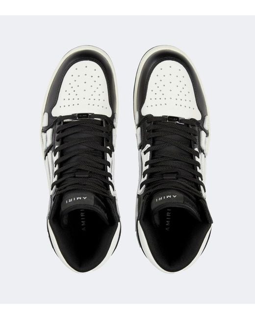 Amiri White Skeleton High-Top Leather Sneakers for men