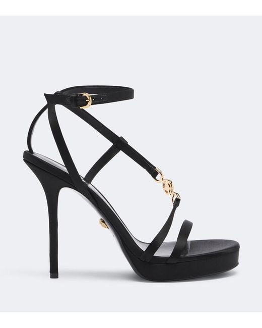 Versace Black Medusa '95 Satin Sandals