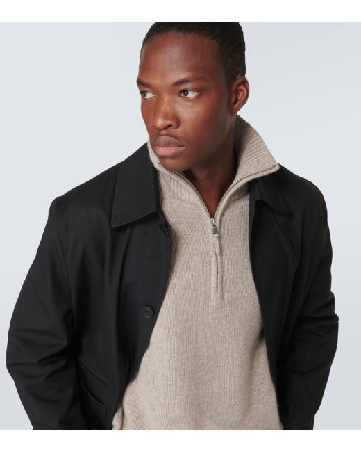 Veste en coton melange Lanvin pour homme en coloris Noir | Lyst