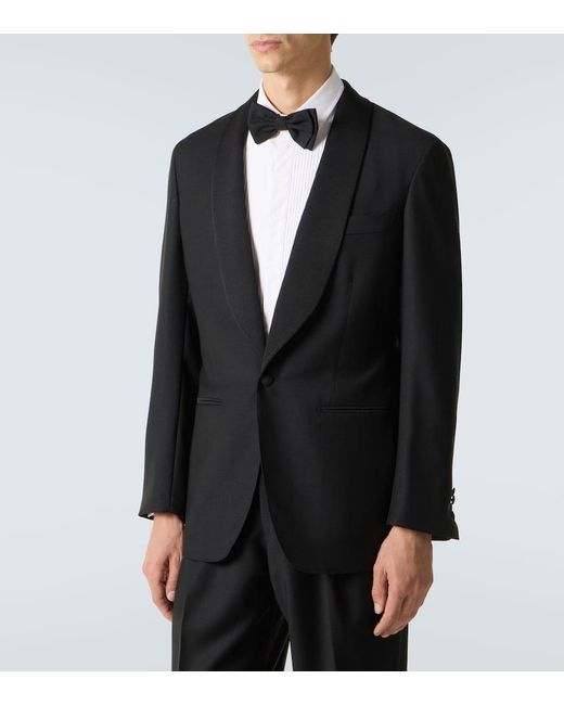 Saman Amel Black Wool Tuxedo for men