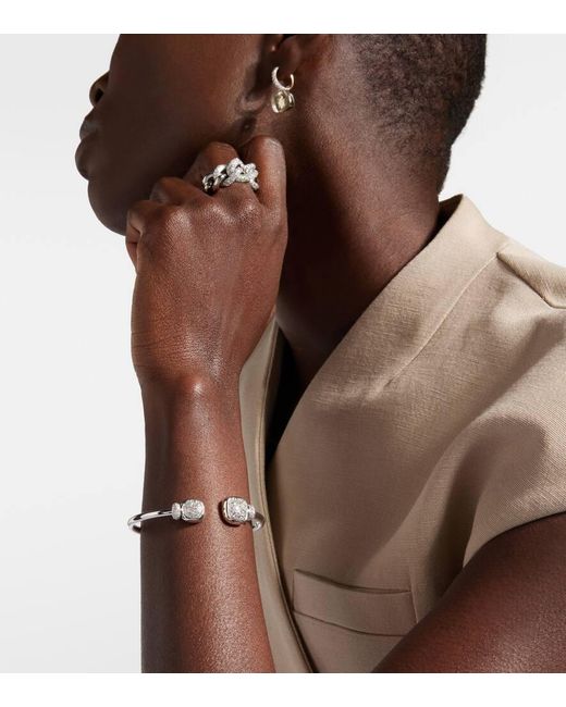 Pomellato Metallic Nudo 18Kt Bracelet With Diamonds And Topaz