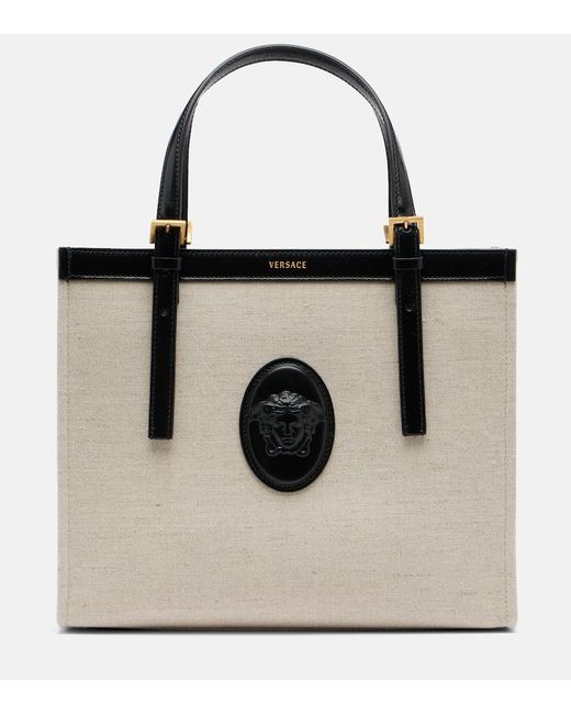 Shopper Riviere Small di Versace in Black