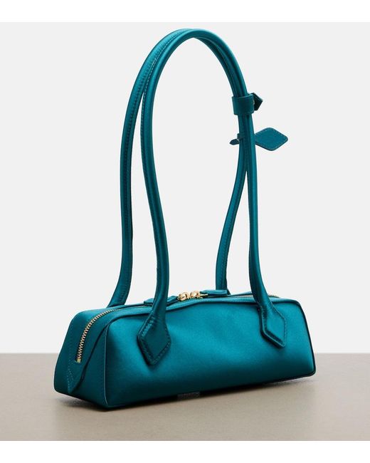 Alaïa Blue Le Teckel Small Satin Shoulder Bag