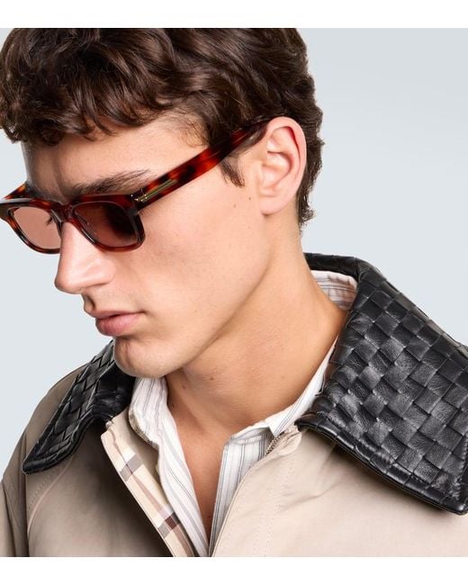 Bottega Veneta Brown Stretch Square Sunglasses for men