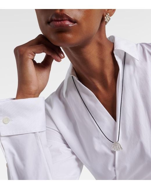 YSSO Metallic Whisper Of The Wind Pendant Necklace