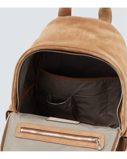 Brunello Cucinelli Natural Suede Backpack for men