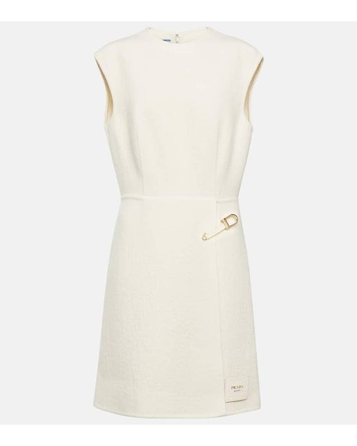 Prada Natural Minikleid Mit Sicherheitsnadel