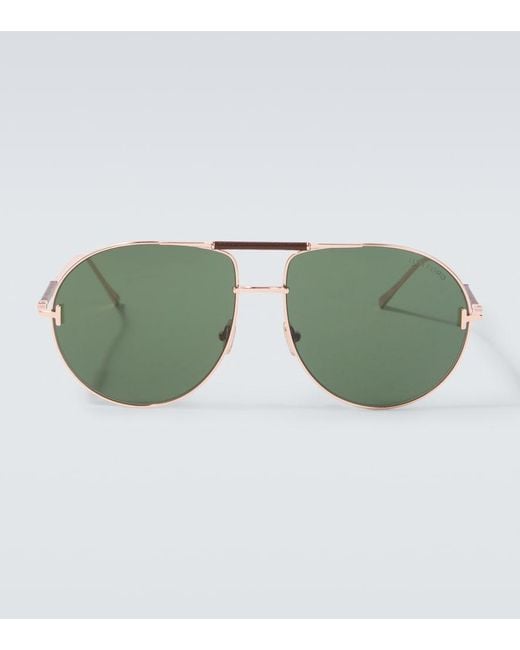 Tom Ford Green Lou-02 Aviator Sunglasses for men