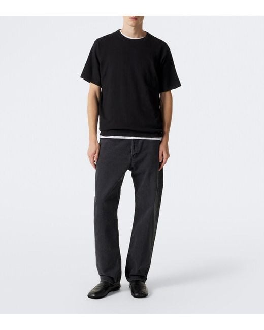 Lisa Yang Black Bradley Cotton And Cashmere T-Shirt for men