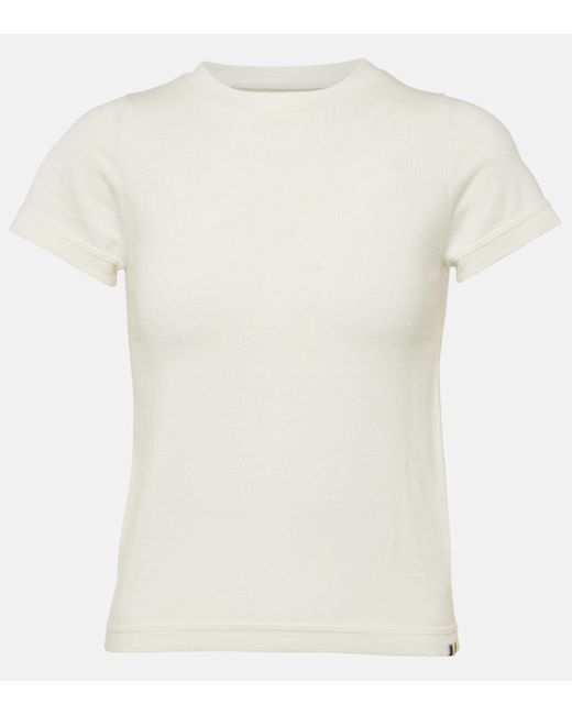 Extreme Cashmere White N°292 America Cotton And Cashmere T-shirt