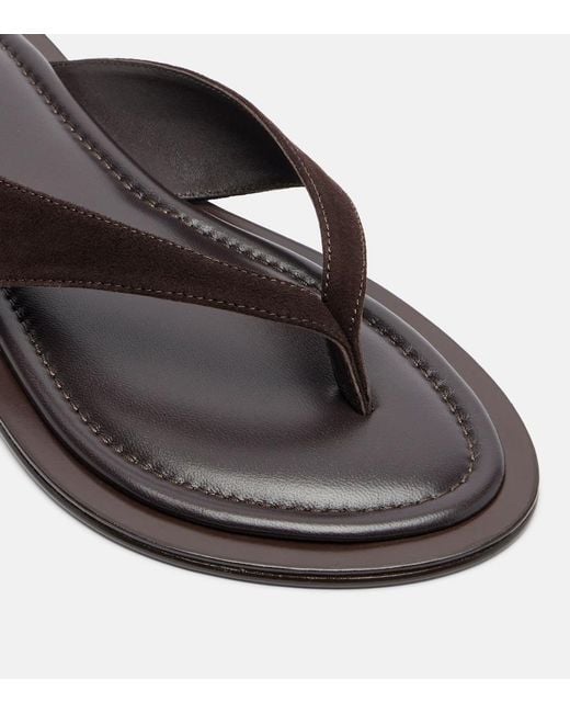 A.Emery Brown Viola Suede Thong Sandals